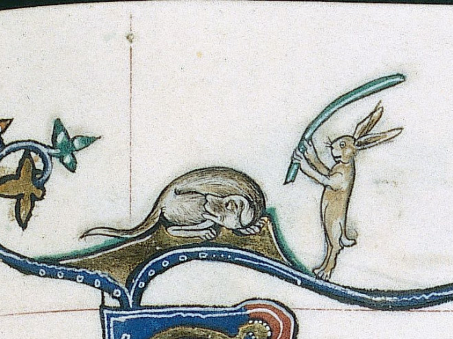 Bunnies were very violent in medieval art.