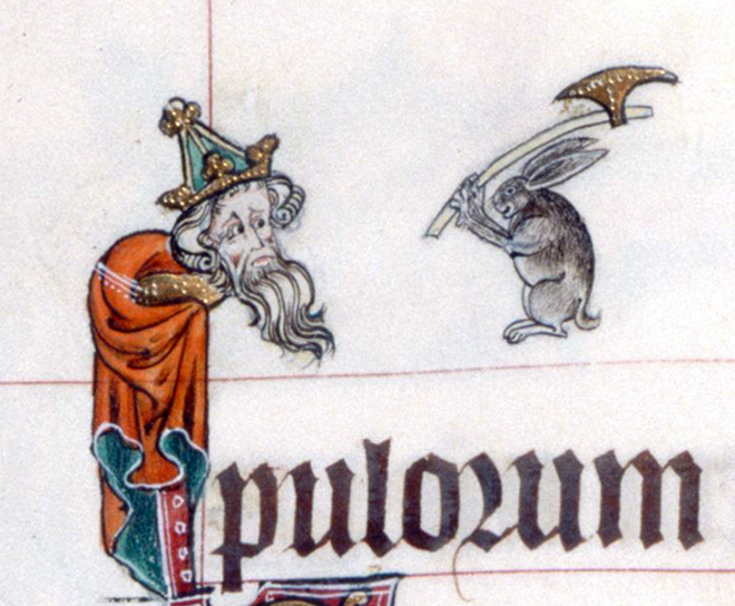 Bunnies were very violent in medieval art.