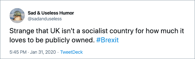 Brilliant #Brexit tweet.