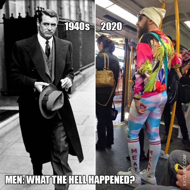 Men: 1940s vs. 2020