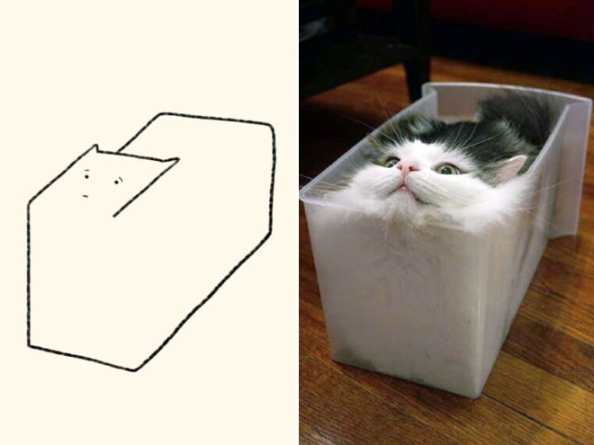 Very accurate drawing of a cat.