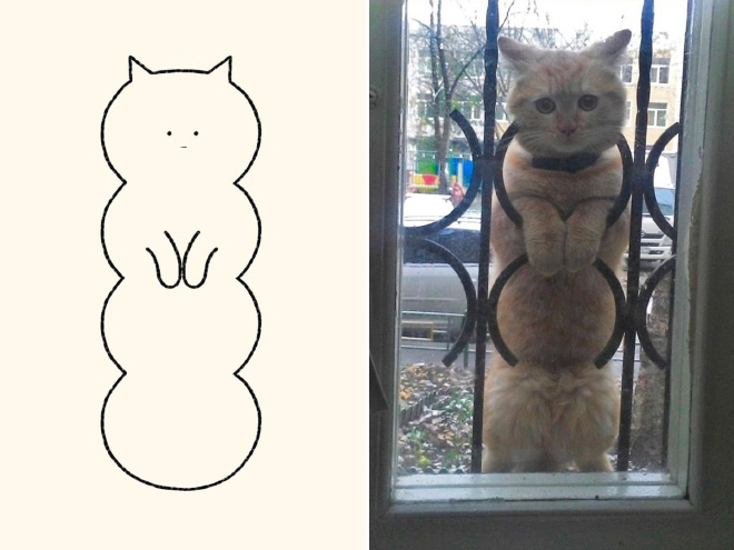 Very accurate drawing of a cat.