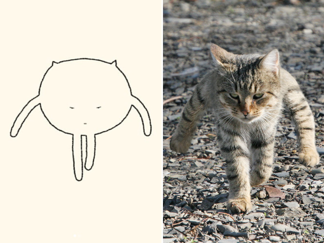 Very accurate drawing of a cat.