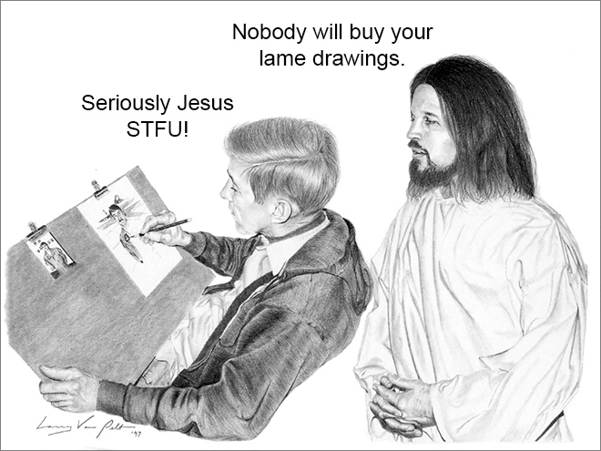 Jesus being a jerk meme.