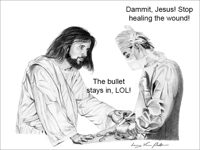 Jesus being a jerk meme.