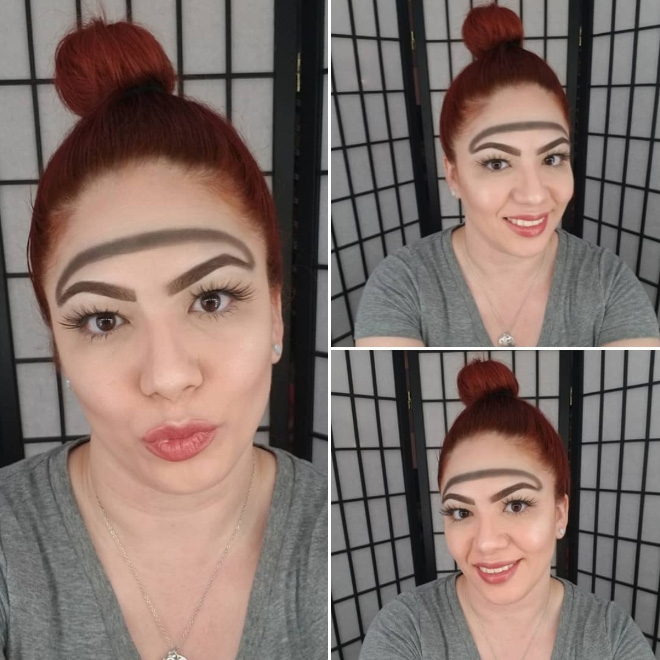 Why have two ordinary eyebrows when one weird eyebrow is enough? Right? Right? Wrong.