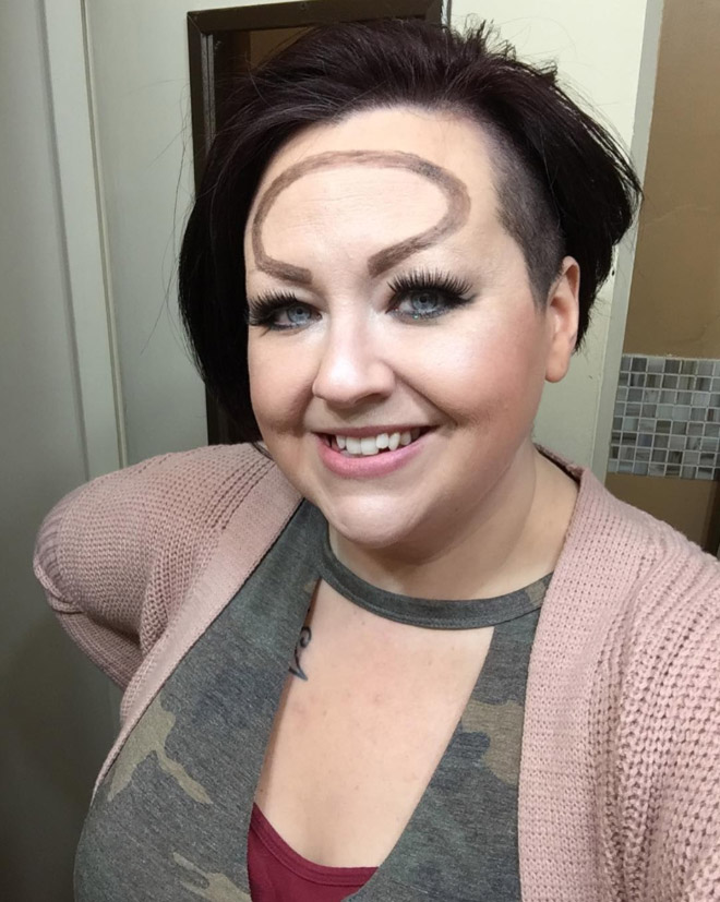 Why have two ordinary eyebrows when one weird eyebrow is enough? Right? Right? Wrong.