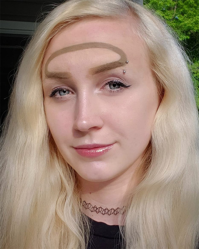 Why have two ordinary eyebrows when one weird eyebrow is enough? Right? Right? Wrong.