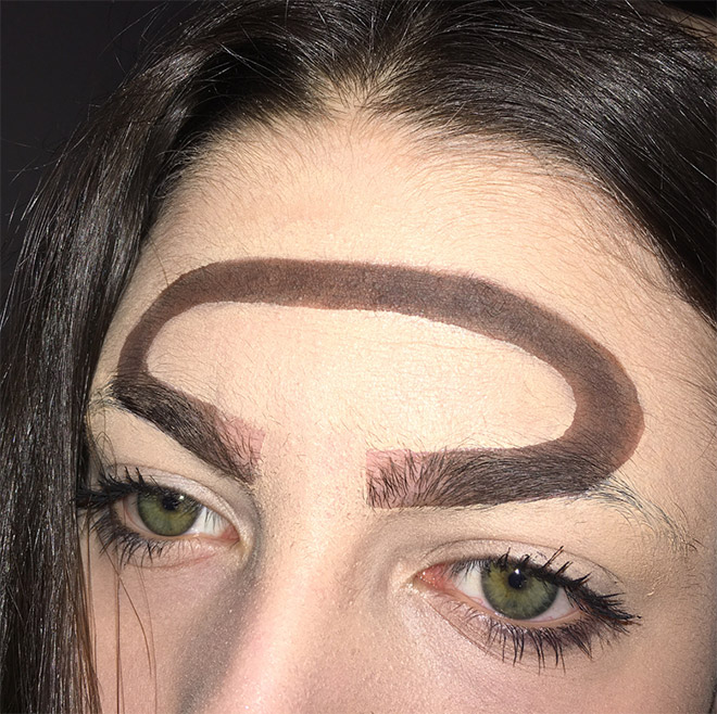 Why have two ordinary eyebrows when one weird eyebrow is enough? Right? Right? Wrong.