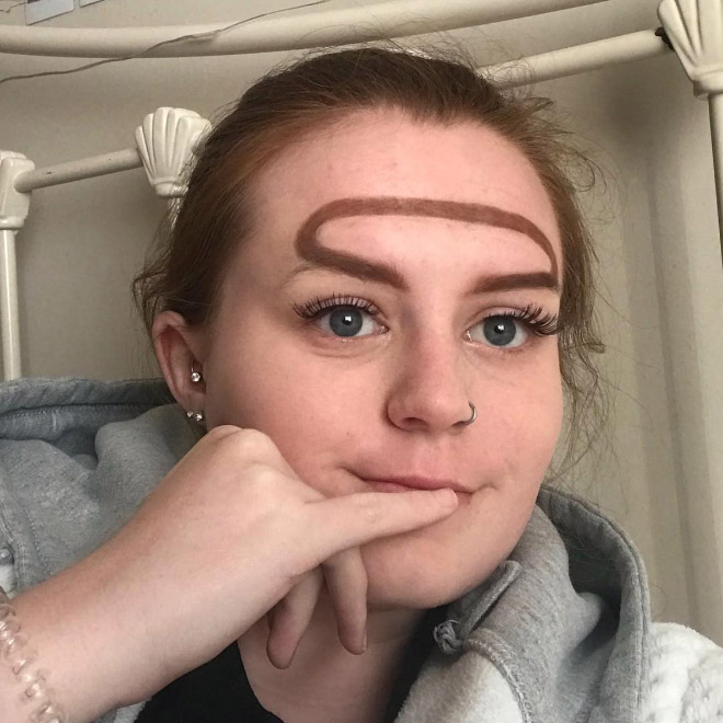 Why have two ordinary eyebrows when one weird eyebrow is enough? Right? Right? Wrong.