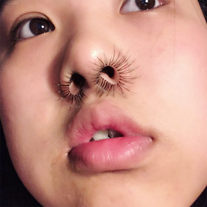 Nostril hair extensions - awkward Instagram beauty trend.