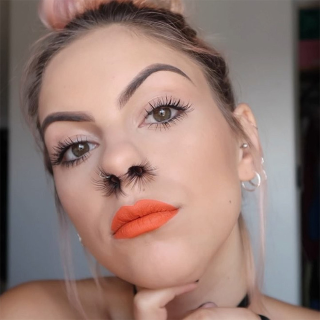 Nostril hair extensions - awkward Instagram beauty trend.