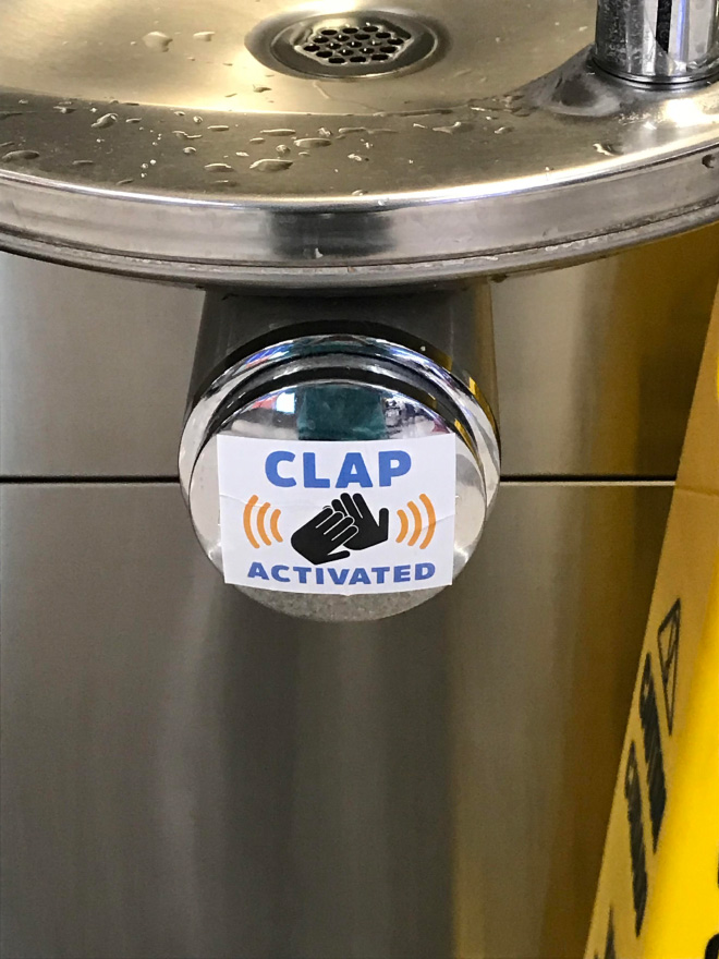 Evil prank sticker.