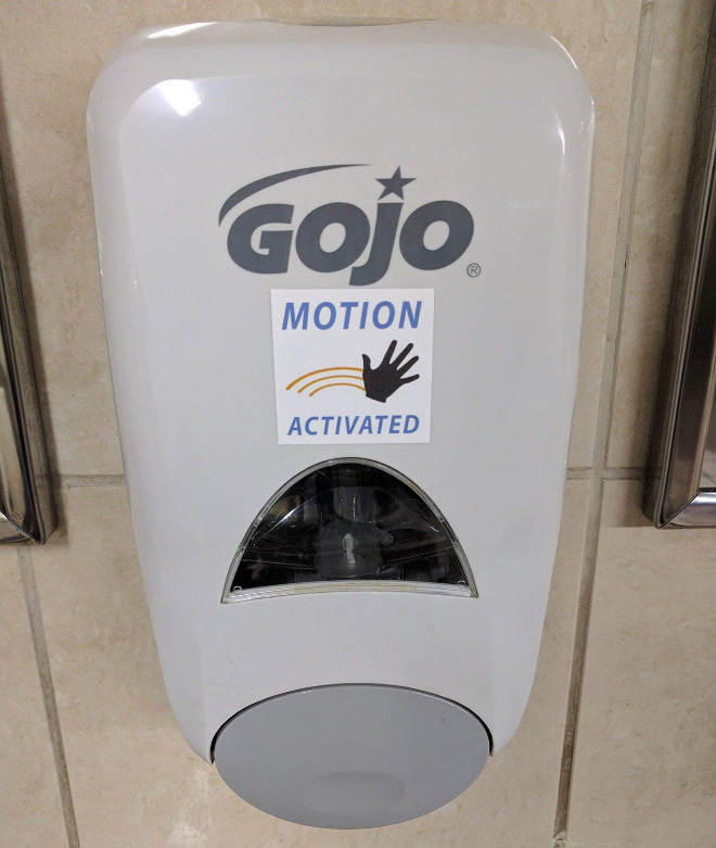 Evil prank sticker.