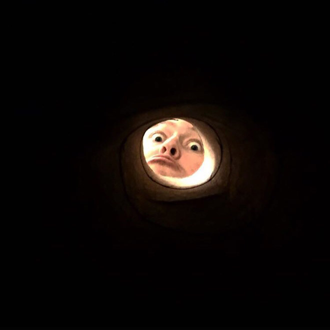 Taking a selfie through toilet paper roll will make you look like the Moon.