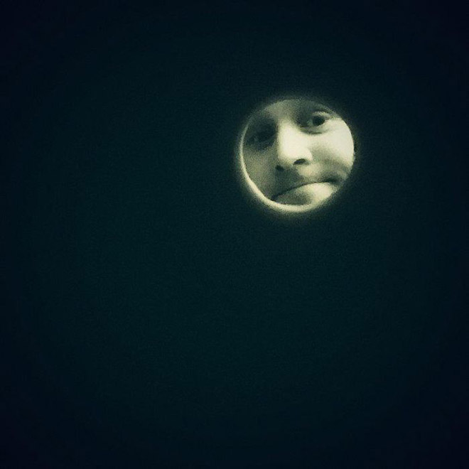 Taking a selfie through toilet paper roll will make you look like the Moon.