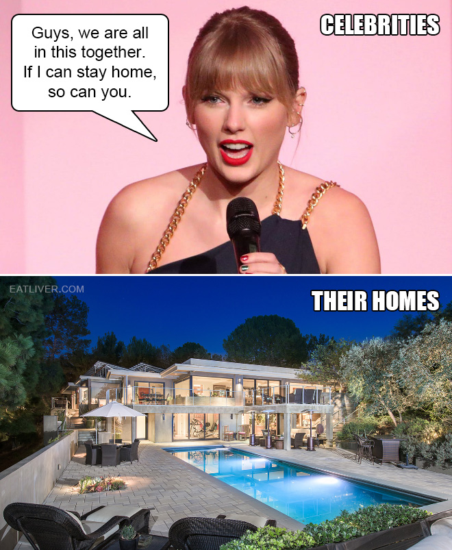 If celebrities can stay home, so can you.