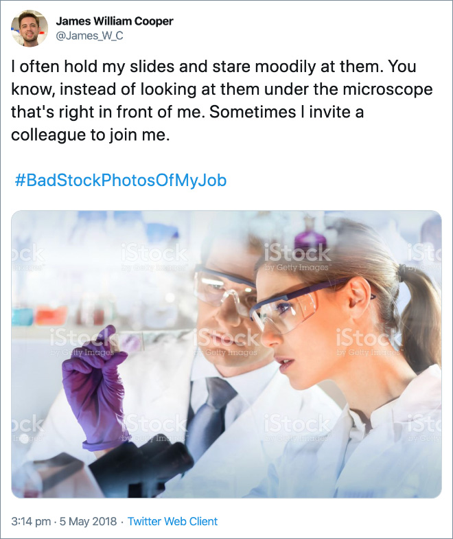 Bad stock photo of a job.