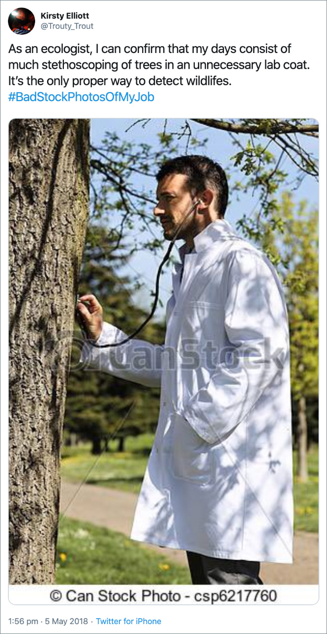 Bad stock photo of a job.