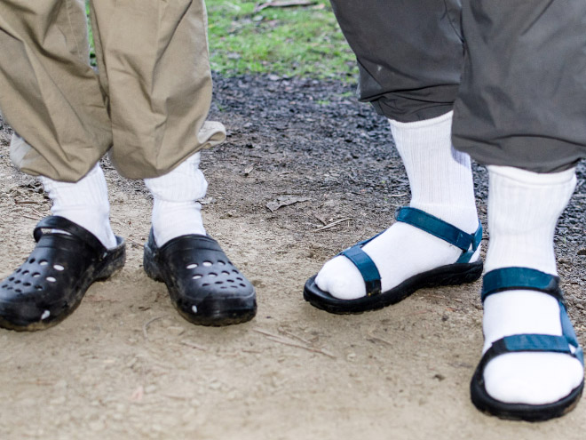 Socks and sandals is a horrible fashion crime.