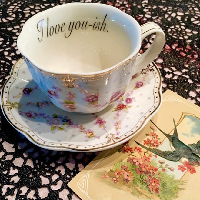 Funny rude teacup to insult your guests.