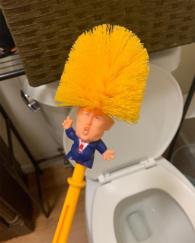 Trump toilet brush.