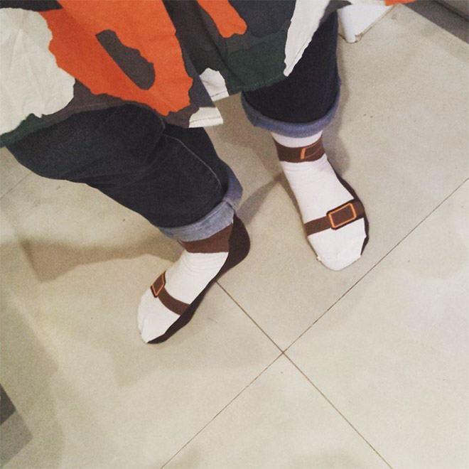 Sandal socks? Sock sandals? Why not!