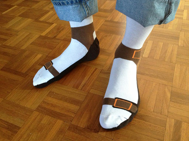 Sandal socks? Sock sandals? Why not!