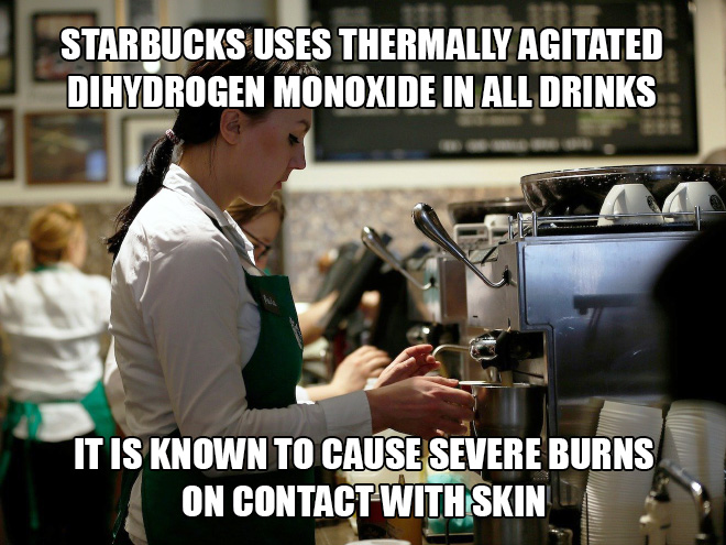 Dihydrogen monoxide is poison!