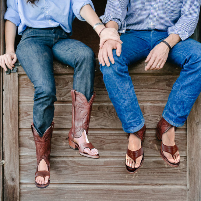 Yes, cowboy boot sandals are real...