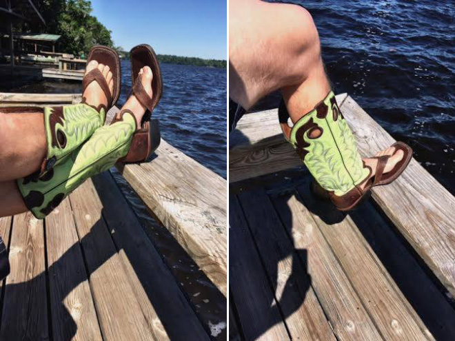 Yes, cowboy boot sandals are real...