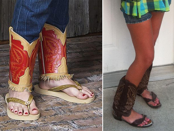 Yes, cowboy boot sandals are real...