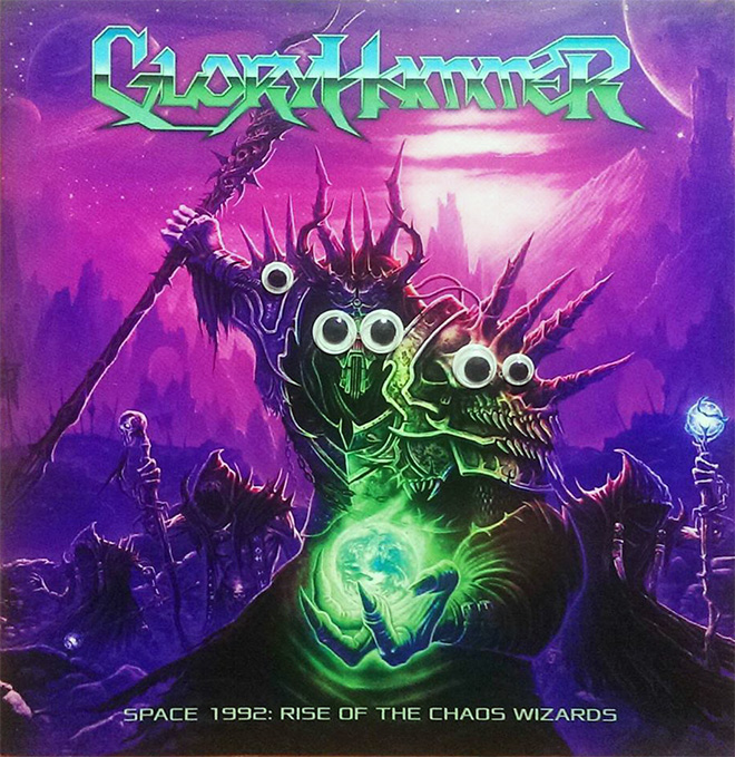 Heavy metal album with googly eyes.