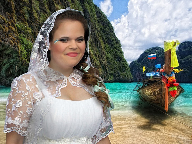 When it comes to ruining your wedding photos with lousy photoshopping, nobody does it like the Russians. Nobody!