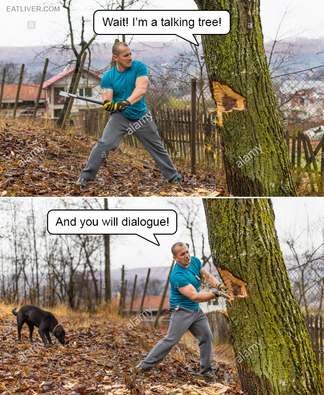 Lumberjack pun.