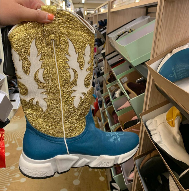 Yes, cowboy boot sneakers really exist.