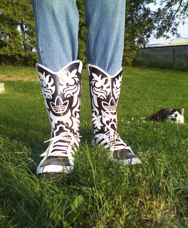 Yes, cowboy boot sneakers really exist.