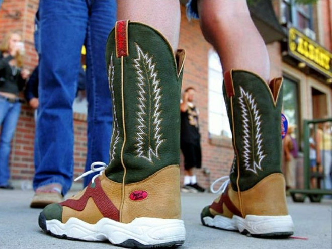 Yes, cowboy boot sneakers really exist.