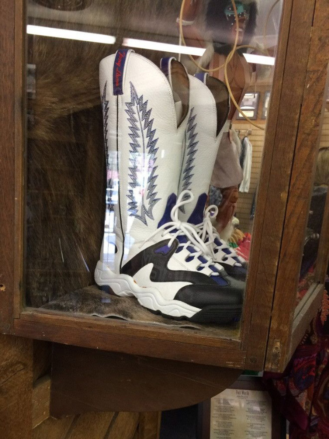 Yes, cowboy boot sneakers really exist.