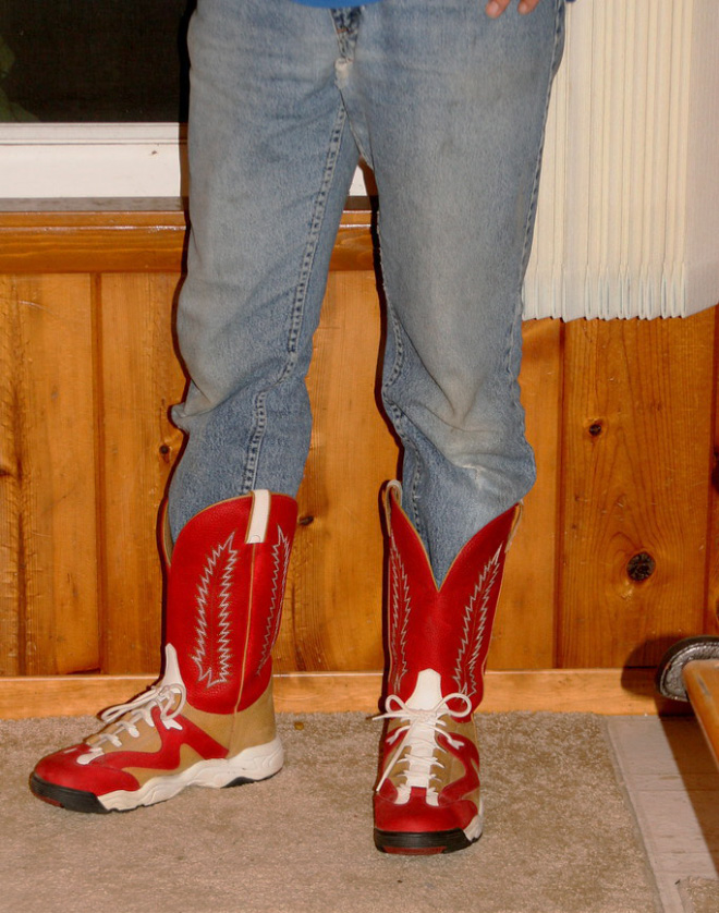 Yes, cowboy boot sneakers really exist.