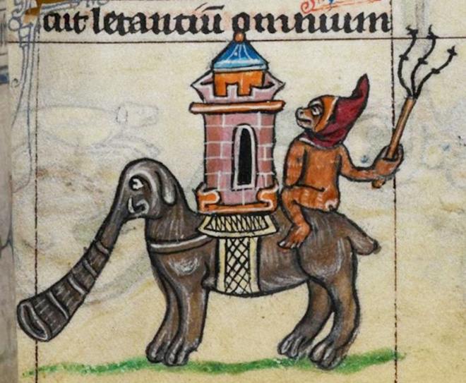 This is how medieval artists painted elephants.