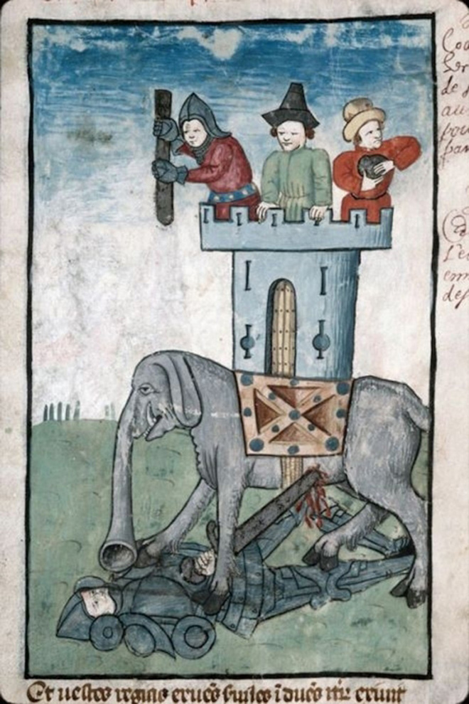 This is how medieval artists painted elephants.