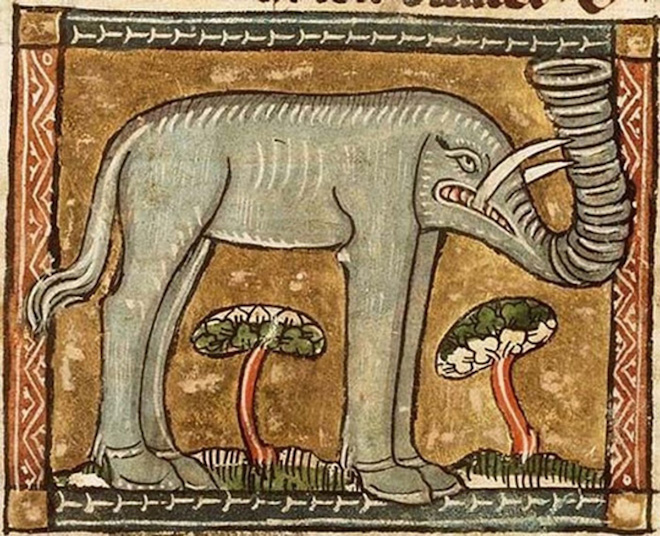 This is how medieval artists painted elephants.