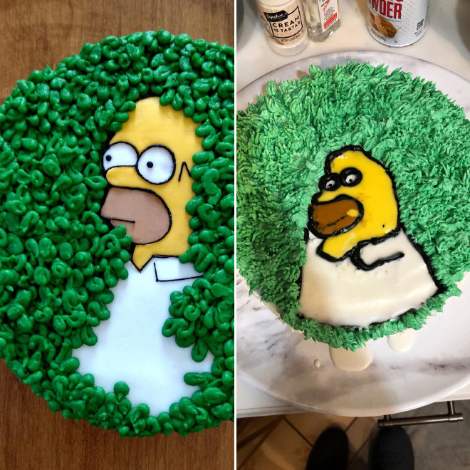 Funny cake fail.