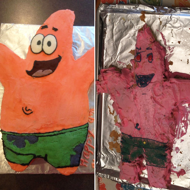 Funny cake fail.