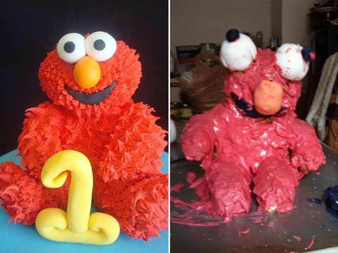 Funny cake fail.