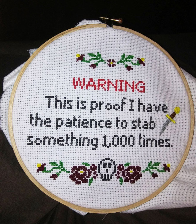 Awesome cross stitch.