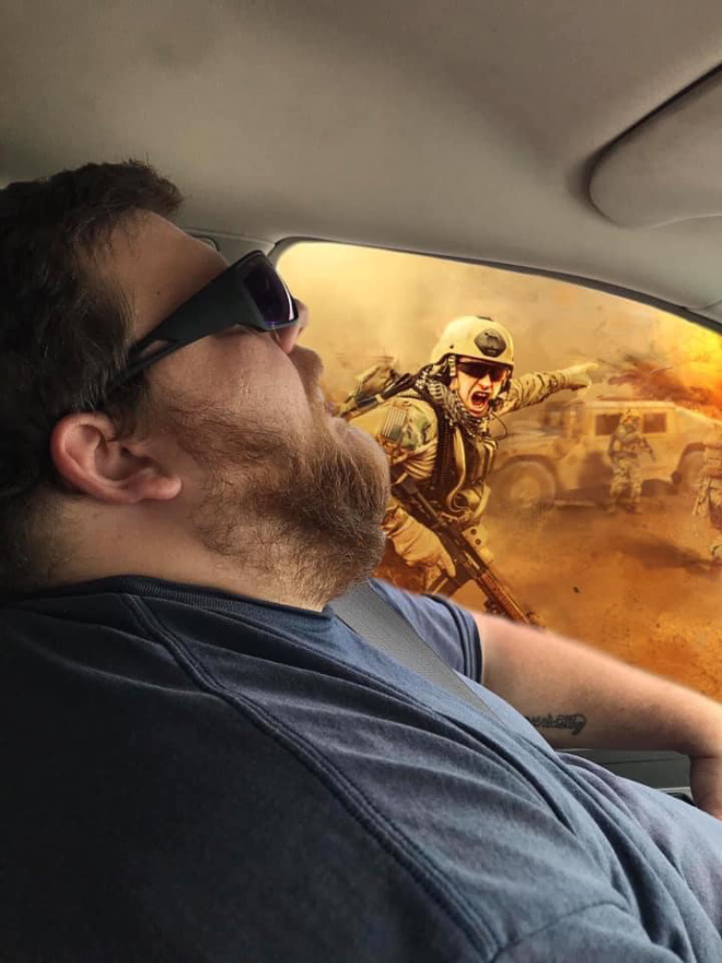 When sleeping husband meets photoshopping...