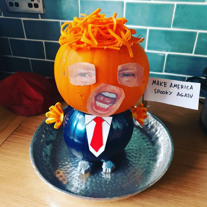 Trumpkin (Trump pumpkin).