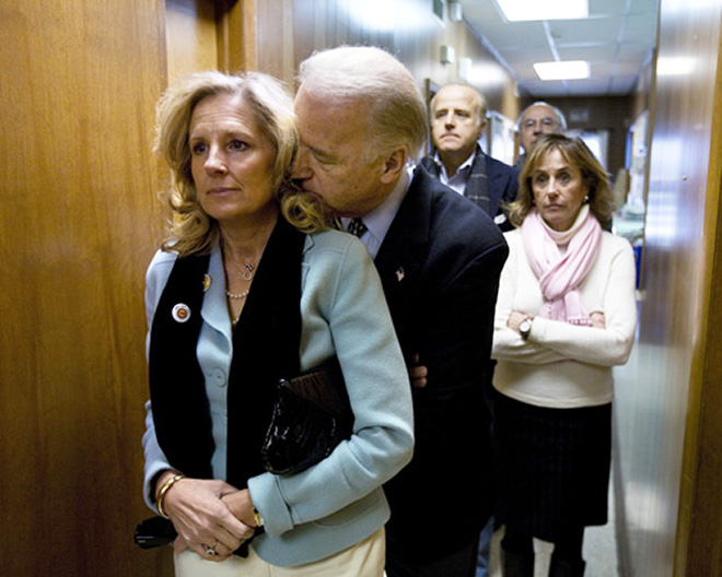 Uncle Joe really doesn't understand personal space.